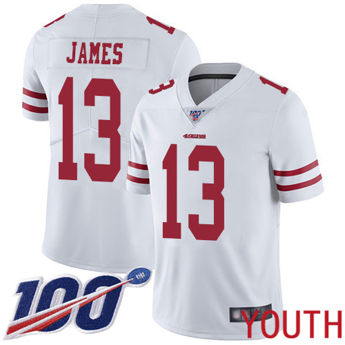 San Francisco 49ers Limited White Youth Richie James Road NFL Jersey 13 100th Season Vapor Untouchable